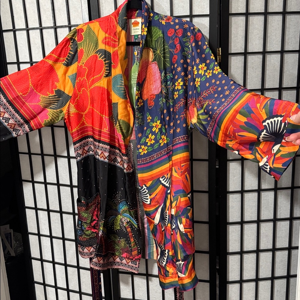 Farm Rio Mixed Scarf Print Kimono – Size XL – NWT - Picture 11 of 11
